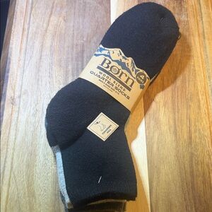 Born Wool Blend Black Men's Socks